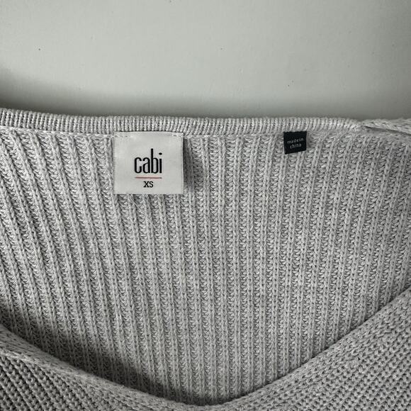 Cabi 3531 Sweater Womens XS Gray Chunky Side Zip Slouchy Cloud Boxy Capsule - Picture 5 of 10